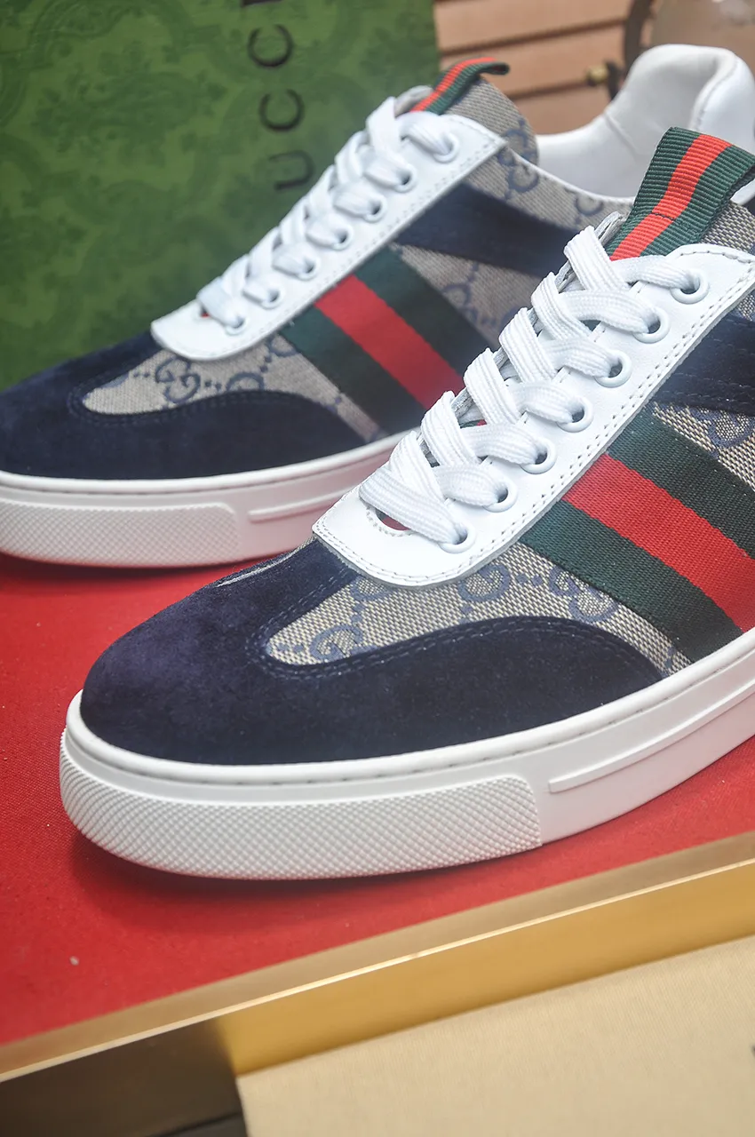 Men's men's shoes💰440💶[GUCCI] official website 1:1 men's sports shoes are now on the market. They are made of original fabric + water-dyed sheepskin lining, plus the official website original 1:1 comfortable outsole. Fashionable and versatile, super comfortable and breathable. Standard shoe size 38/45 (custom-made size 45 is non-refundable)